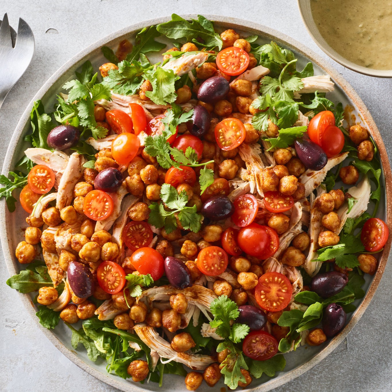 Chicken and Chickpeas Salad Platter - Taj Grill